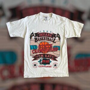 vintage 1997 Large Converse Gym Rats Indiana Basketball Championship t shirt